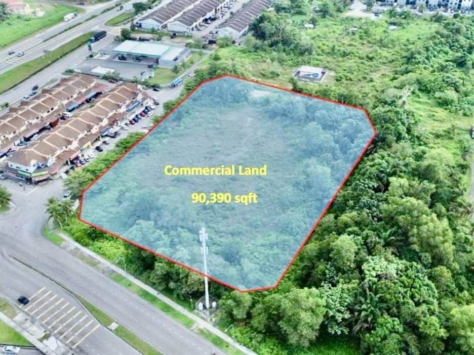 Tanah Komersial Sri Saujana Kota Tinggi Johor 90390 Sqft Freehold Tepi Jalan
